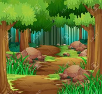 54770811-scene-with-hiking-track-in-the-forest-illustration